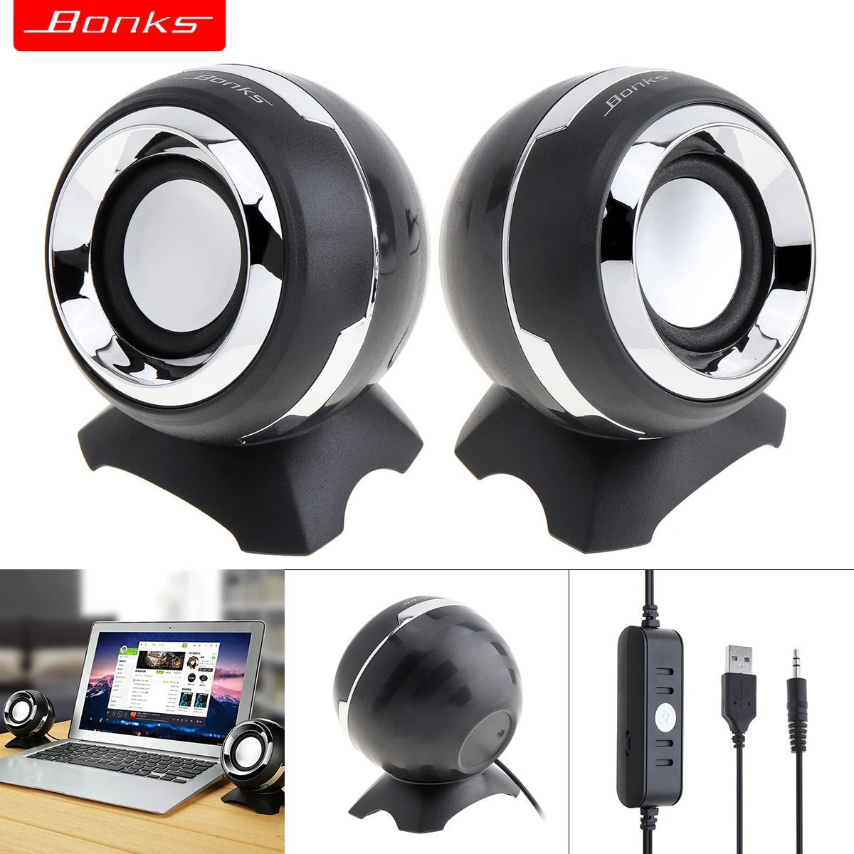 Мини Портативный USB 2 0 сабвуфер маленький динамик с 3 5 мм аудио разъем и питания