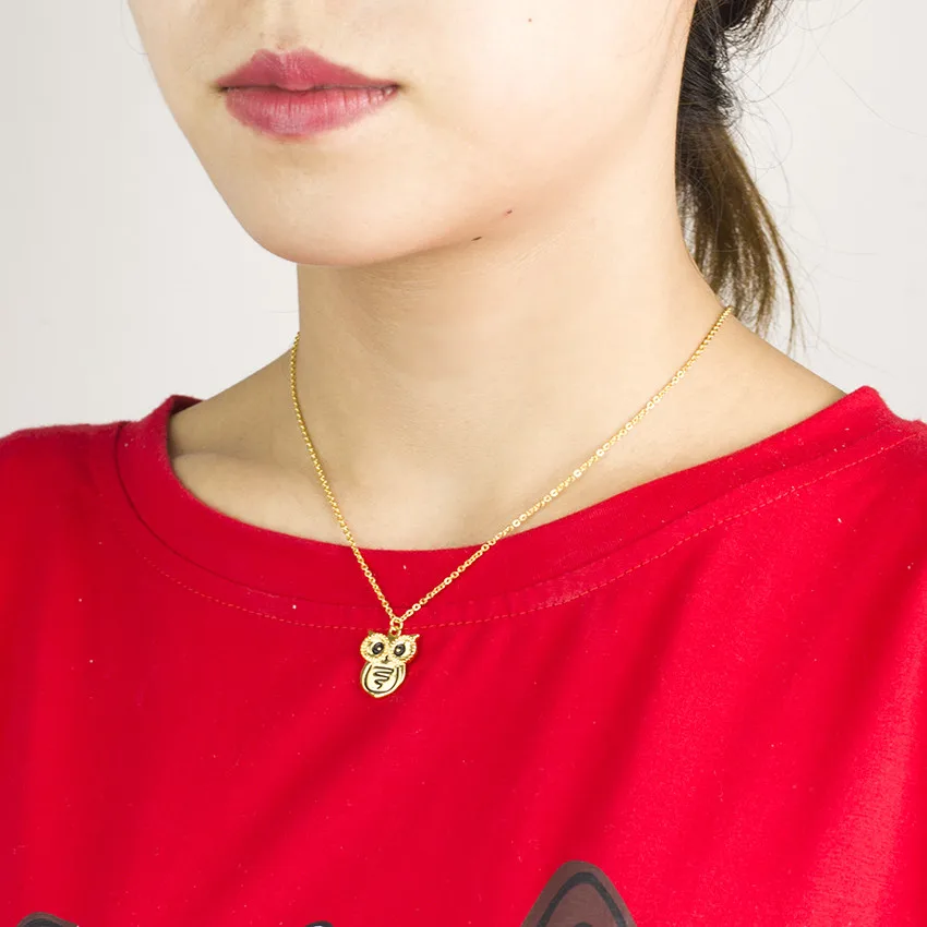 Милые ожерелья с совой и кулоны для женщин детские ювелирные изделия из