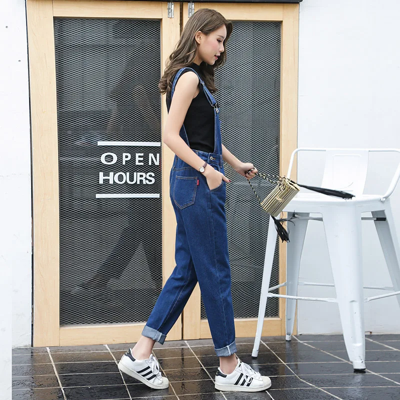 Женские свободные джинсовые комбинезоны повседневные сексуальные Стрейчевые