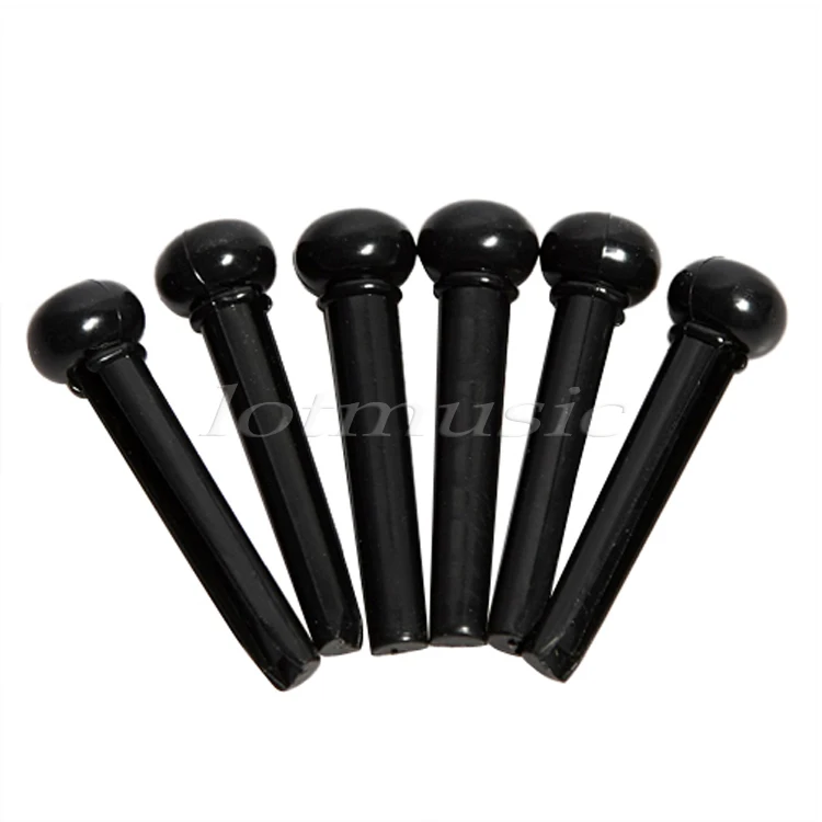 Бесплатная доставка 6 шт. черный акустическая гитара мост пен блок точкой