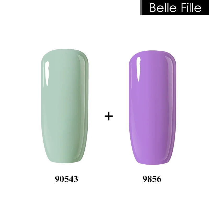 Belle Fille 10 мл 2 шт/партия УФ-гель для ногтей Полупостоянный Набор маникюра