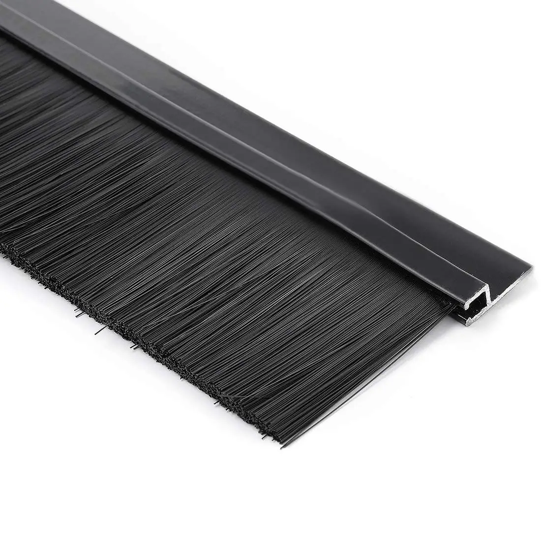 1pcs New Style Door Bottom Scanning H-shaped Aluminum Alloy Base Brush Dust Elevator Black | Инструменты