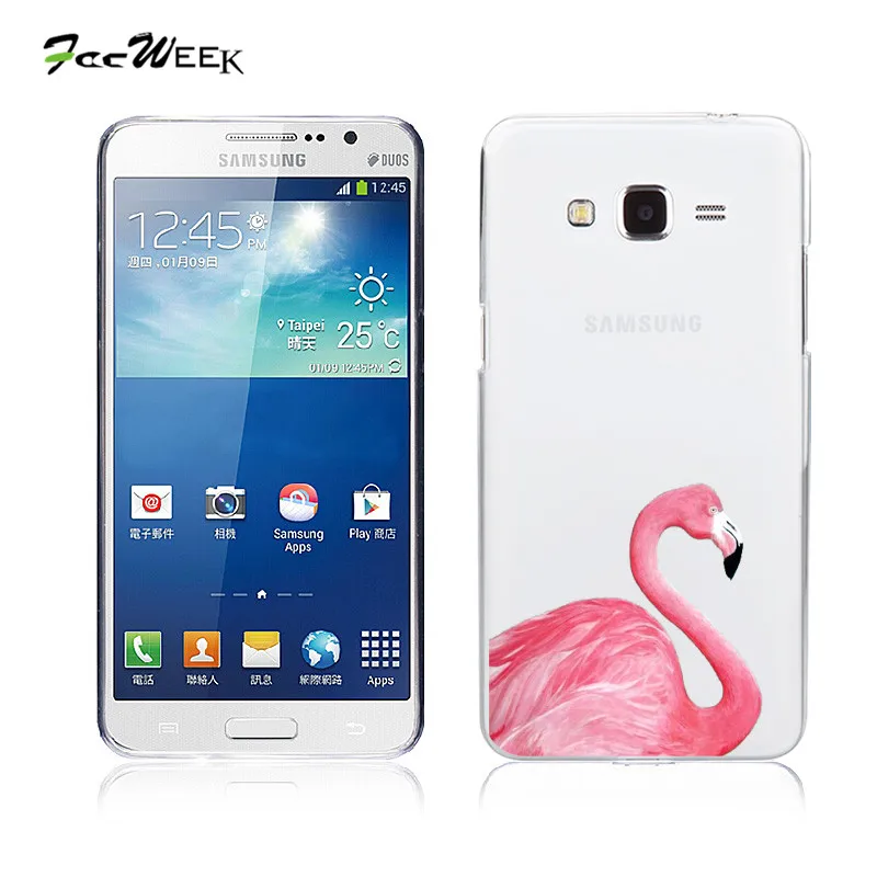 Фламинго Для Samsung Galaxy Grand Prime G530 S5 S6 S7 Края телефон Случаях Животное Птица Кремния