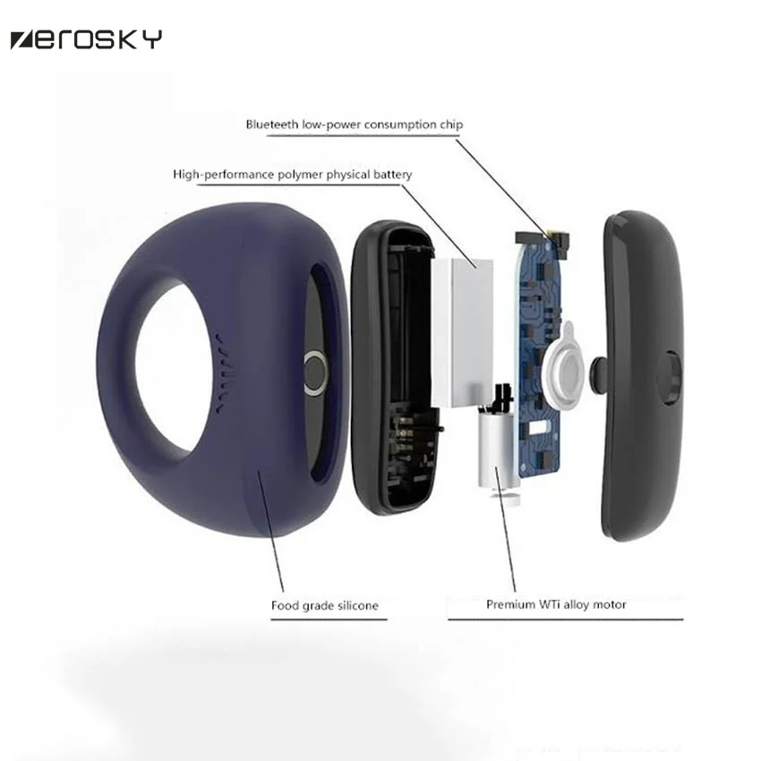 Пригодное для носки умное кольцо на пенис по телефону вибрационное беспроводное