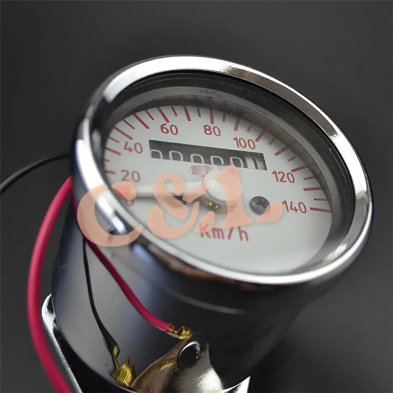 Универсальная белая поверхность мотоцикла один одометр миль спидометр датчик с