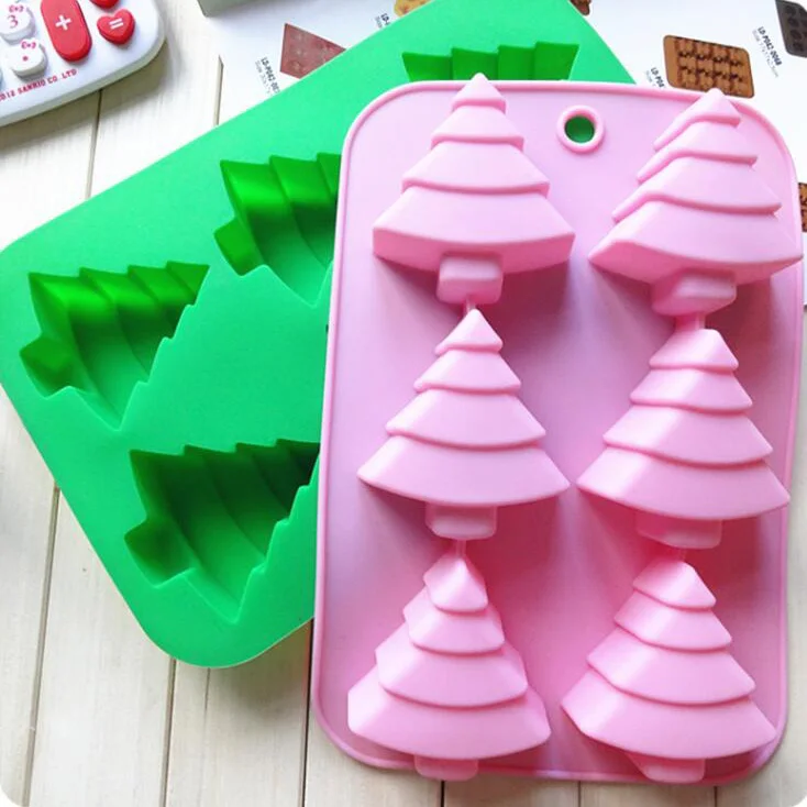 Силиконовая 3D форма для рождественской елки 6 цветов искусственные формы