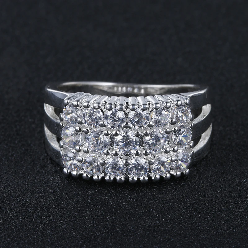 Кольца для женщин модные ювелирные изделия серебряная тарелка Размер 9 10 большое