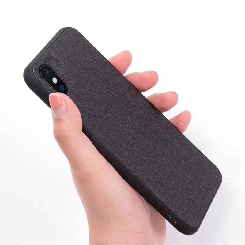 Чехол NTSPACE из искусственной кожи и ткани для iPhone X XS Max XR противоударный деловой