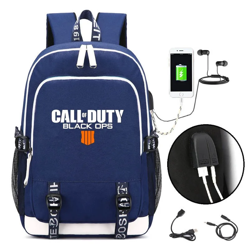 18 Горячая игра CallofDuty USB рюкзак путешествия ноутбук сумки на плечо Студенческая школьная сумка Bookbags - Цвет: 18