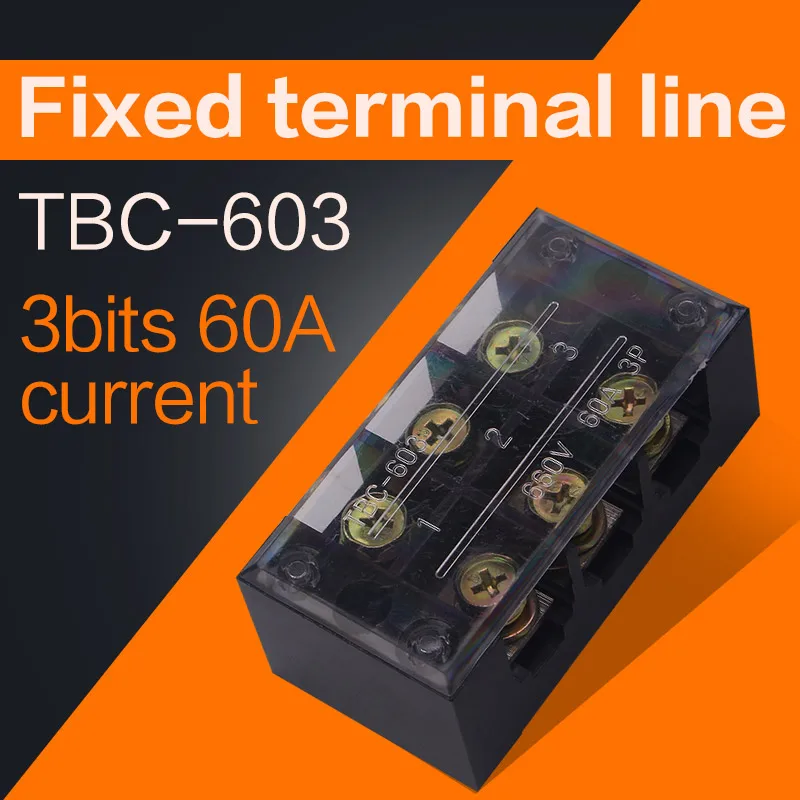 Shthde Клеммная плата разъем провода фиксированной клеммной линии TBC603 Терминал 3