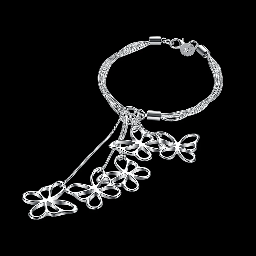 H027 Оптовая Продажа Модные с серебряным покрытием jewelry браслет-цепочка Шарм