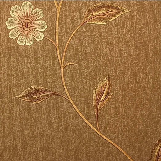 Роскошная золотая 3D Цветочная настенная бумага в европейском стиле ретро рулон