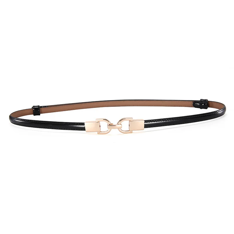 19 Colors Women's Leather Belts Fashion Skinny Thin Belt Adjustable Waist Strap with Gold Alloy Buckle 2019 Designer Female |