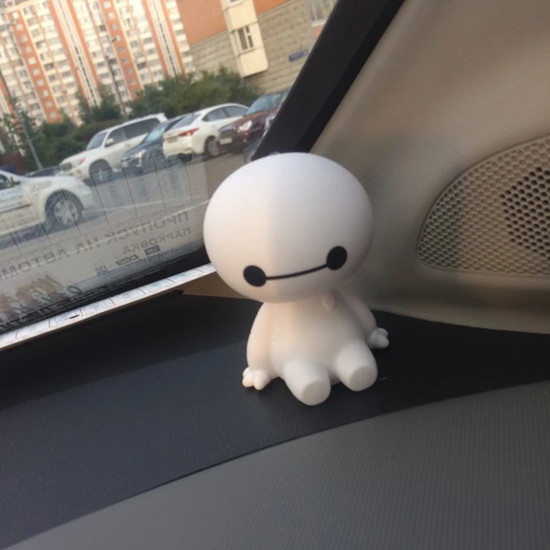 Автомобильный орнамент милый робот с тряпочной головкой кукла Baymax автомобильное