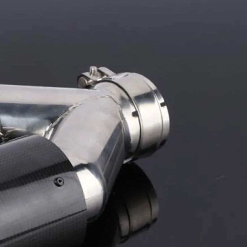 1 pcs 63mm Left Carbon Fiber Dual Pipe Exhaust exhaust tail muffler tip Durable car styling | Автомобили и мотоциклы