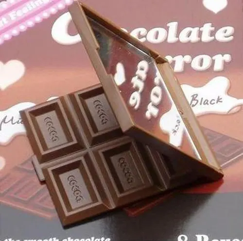 100 шт. слот 6 шоколадных косметических компактных зеркал отлично подходит для