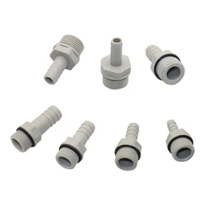 Зазубрина от 681012 мм до 38 дюйма, 12 дюйма, прямой соединитель с наружной резьбой, пластиковый стальной соединитель для садового шланга, соединитель воздушного насоса для аквариума, 2 шт.