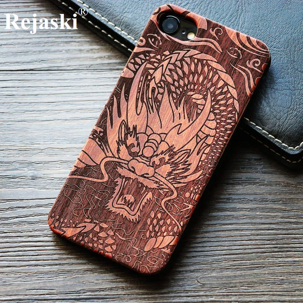 PCWOOD Мандала Деревянный чехол для телефона для iPhone 6 6S 7 8 Plus X XS MAX XR для samsung Galaxy S7 Edge S8 Plus Note 8 9 чехол для телефона Деревянный чехол - Цвет: PCWOOD