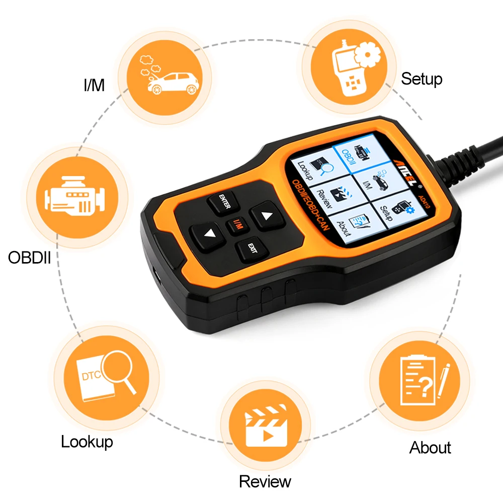 Автомобильный сканер Ancel AD410 OBD2 диагностический инструмент для автомобиля