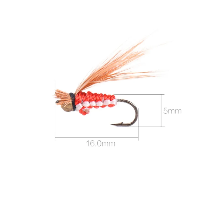 Plastic Box bionic fly hooks vivid image on fish attraction strong 4 colors optional Carbon steel outdoor fishing bait | Спорт и