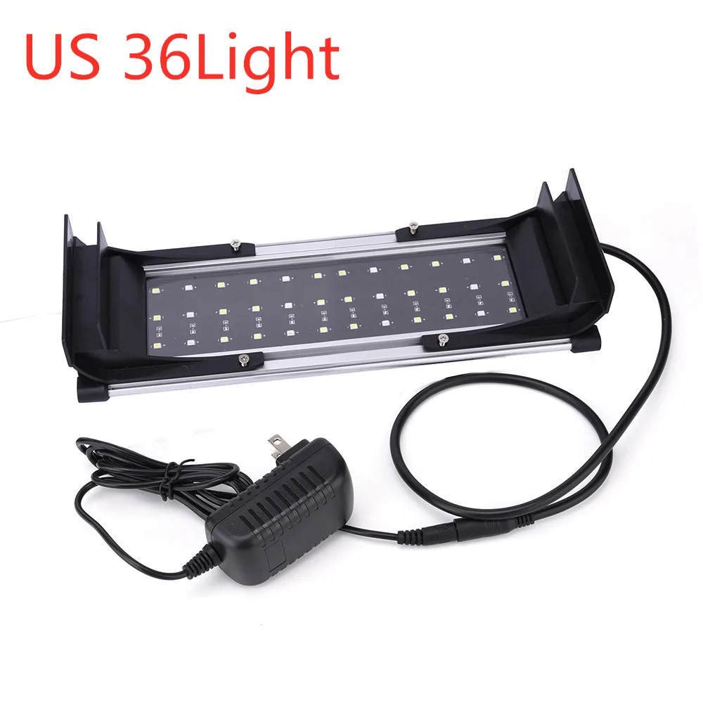 US Plug 25-35cm Tank Светильник для аквариума US AU EU UK Pulg выдвижной светильник для аквариума переключатель управления белый+ синий светодиодный светильник для аквариума светильник светодиодный - Цвет: US Plug 25-35cm Tank