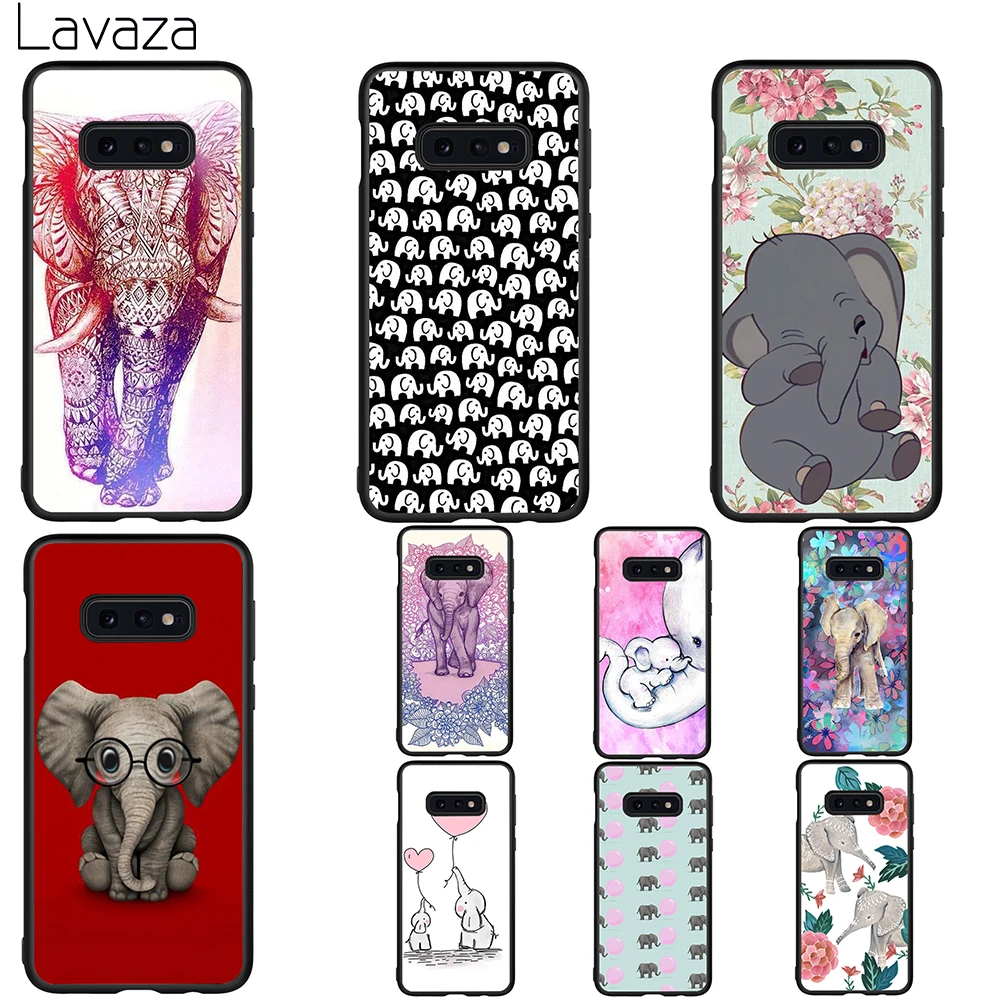 Lavaza Cute Elephant Soft Case for Galaxy A3 A5 2016 2017 A6 plus A7 A8 A9 J6 2018 A10 30 40 50 70 |