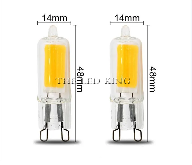 Новый G9 светодиодный светильник с регулируемой яркостью 110V 220V G4 COB лампа Стекло