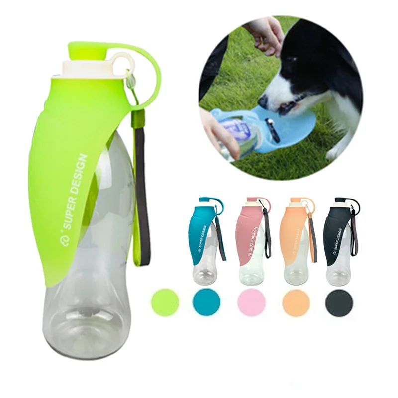 

650 мл Спортивная портативная бутылка для воды для домашних животных, силиконовая Складная расширяемая миска для собак, щенков, кошек, дорожн...