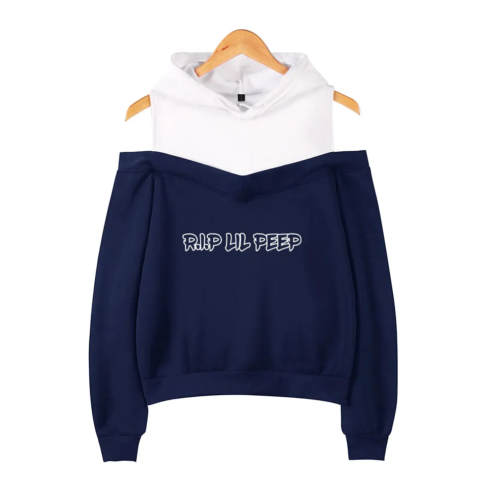 Модные новые толстовки Frdun Tommy LIL PEEP свитшоты Женский рукав с открытыми плечами