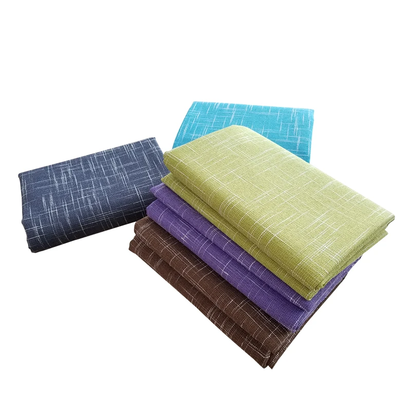 Высококачественная льняная хлопковая ткань для дивана простая крестообразная