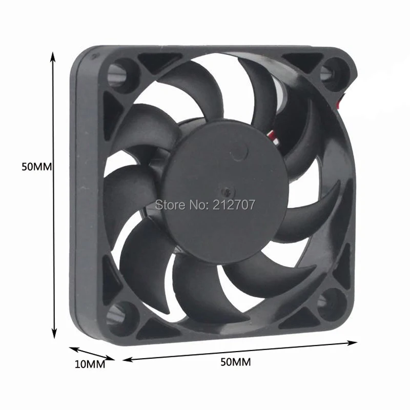 1 шт. Gdstime 2Pin DC 5V 50X50X12mm 50 мм 5 см 5010 9 лопастей осевой вентилятор охлаждения