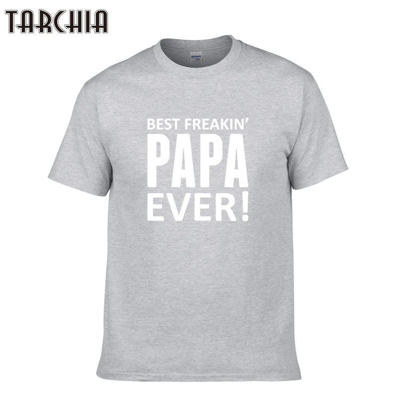 Футболка TARCHIA PAPA EVER! мужская с принтом базовая летняя одежда для мужчин хлопковая