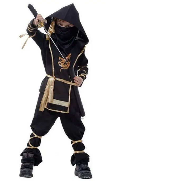Детские костюмы ниндзя вечерние на Хэллоуин для мальчиков и девочек воин стелс