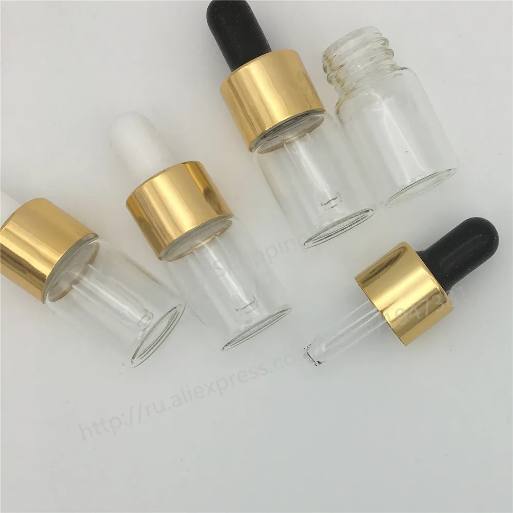 

50PCS 5ML Clear Glass Reagent Eye Dropper Drop Aromatherapy Liquid Pipette Bottle