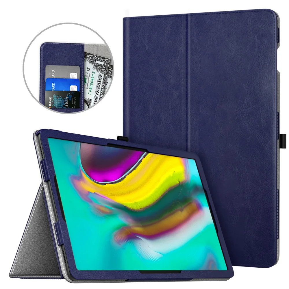 Чехол для Samsung Galaxy Tab S5e 2019 ультратонкий легкий Чехол-книжка с подставкой и слотами