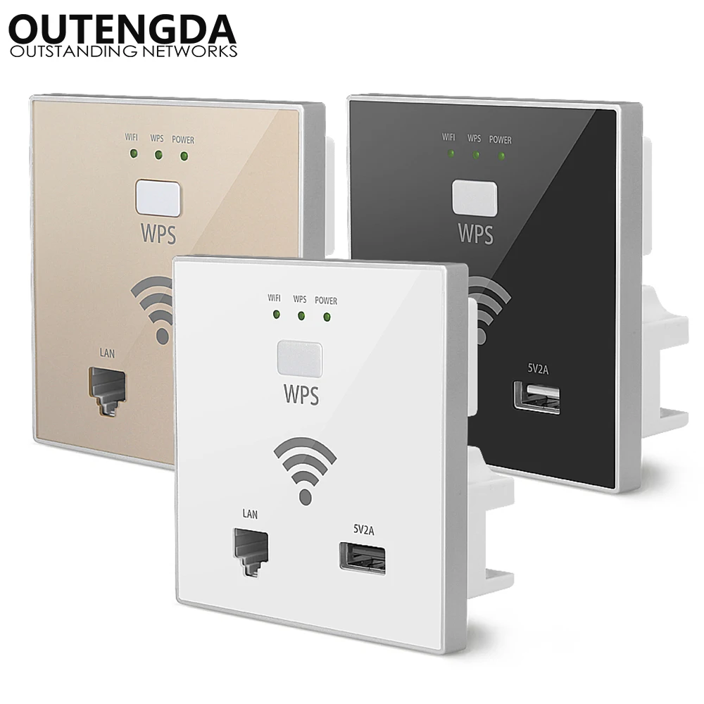 300 Мбит/с в стене AP WiFi точка доступа Беспроводная розетка для отеля Wi-Fi проект поддержка AC управление и RJ45 USB WPS шифрование