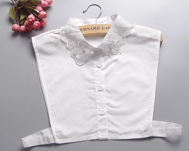 Эксклюзивный оригинальный лимитированный красивый белый воротник стойка дикий