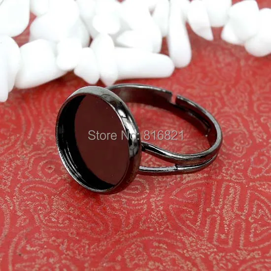 Пустые Настройки кольца круглая изогнутая рамка металлические Кабошоны камея