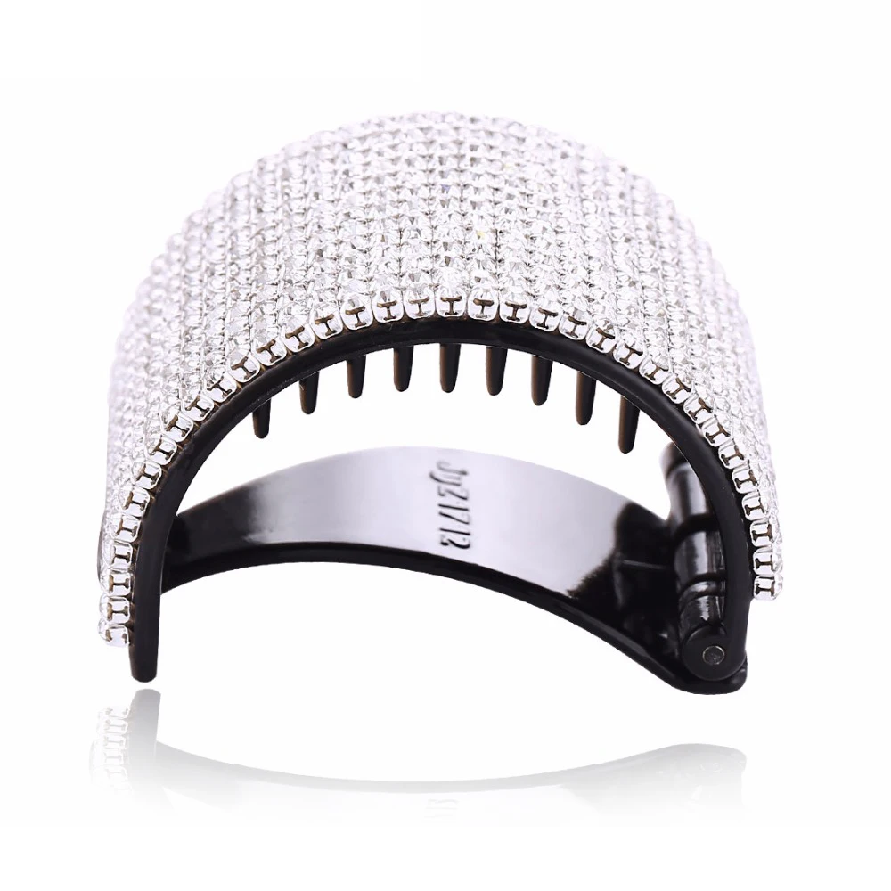 Женские круглые заколки для волос длинные густые с кристаллами HC322