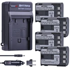 Аккумуляторная батарея для камеры Batmax 4 шт NB-2LH NB 2L + Автомобильное зарядное устройство для Canon NB2L BP 2LH 2L5,DC310 DC320 DC330 DC410 EOS 350D 400D