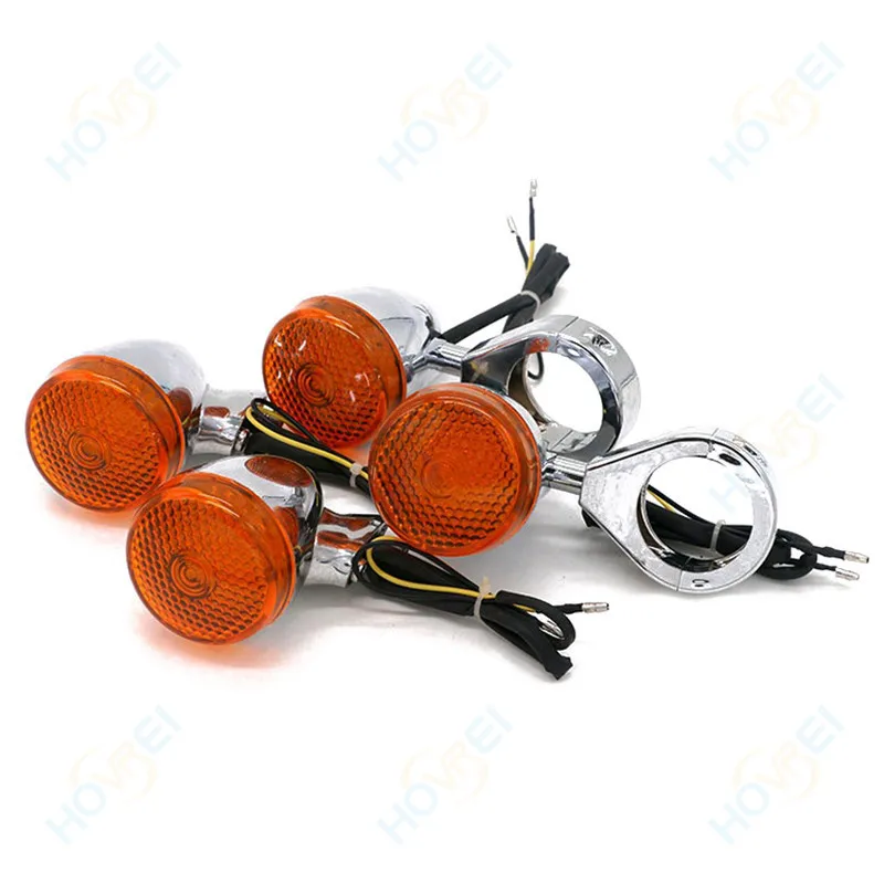 4 шт./компл. универсальный ретро мотоцикл пуля Передняя Задняя светодиодная лампа