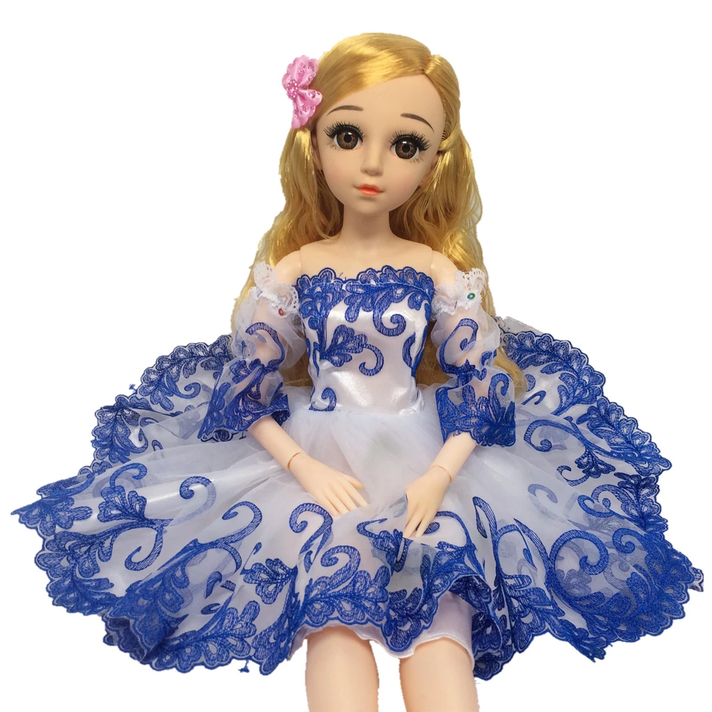 Платье с пышными рукавами и открытыми плечами платье принцессы для 1/3 BJD DOD Dollfie