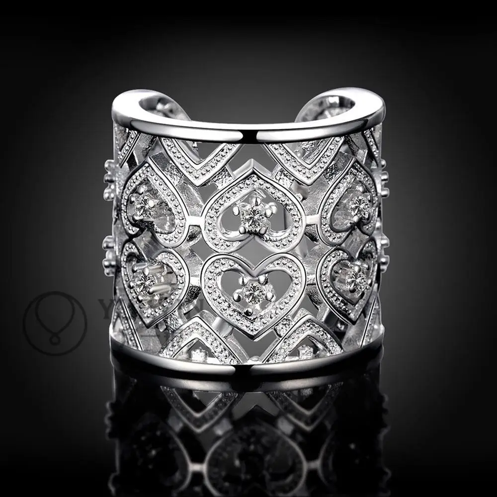 R106 посеребренные кольца для женщин Свадебные ювелирные изделия