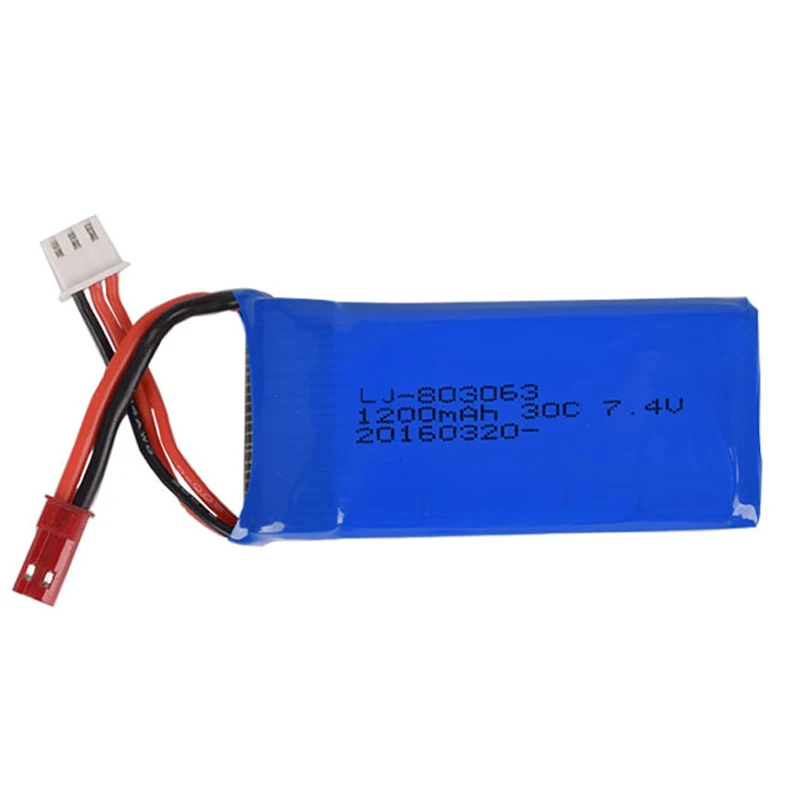 7 4 В 1200 мАч 803063 Lipo аккумулятор MJX RC TECHNIC X101 X102 Drone Aircraft Yizhan I DRONE X6 H16 модель вертолета