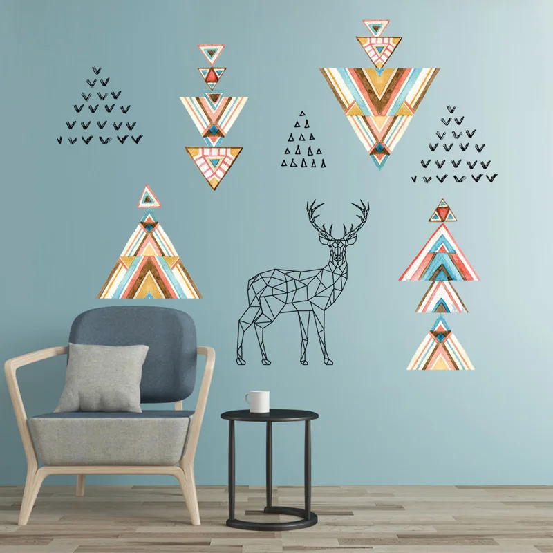 60X90 см DIY Home Decor геометрические Элк Плакаты украшения высокое качество ПВХ стены