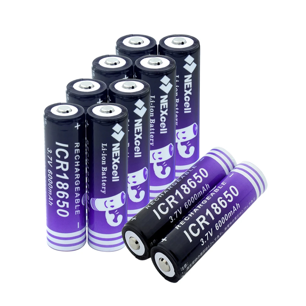 18650 литиевая батарея 6000mAh 3,7 V перезаряжаемая аккумуляторная батарея с высоким разрядом для электронной сигареты фонарик