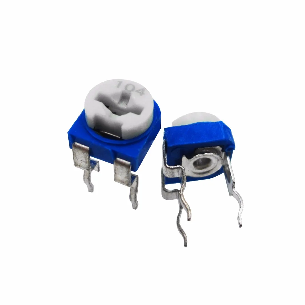 

100K 104 RM065 horizontal blue and white adjustable resistance