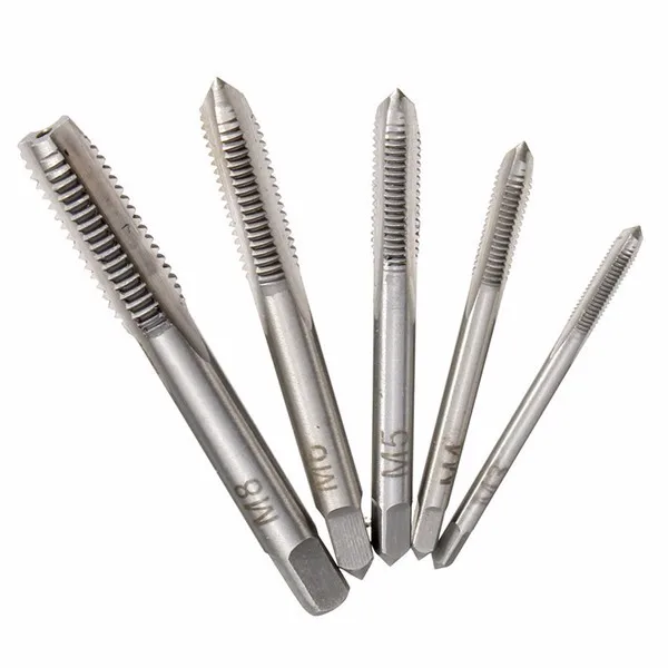 Drillpro Т-образная ручка Трещоточный ключ с 5 шт. M3-M8 прочный 3-8 мм машинный винт Резьба Метрическая вилка кран машинист инструмент