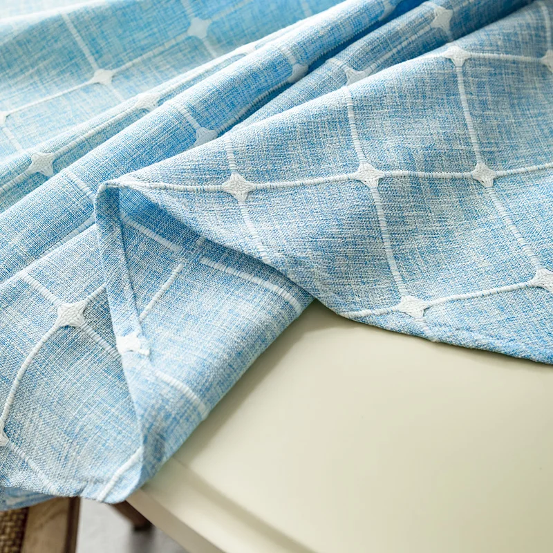 

Plaid Cotton Linen Round Hotel Dining Tablecloth Wedding Restaurant Banquet Decoration Kitchen Cafe Bar Cover Cloth Thick Soft