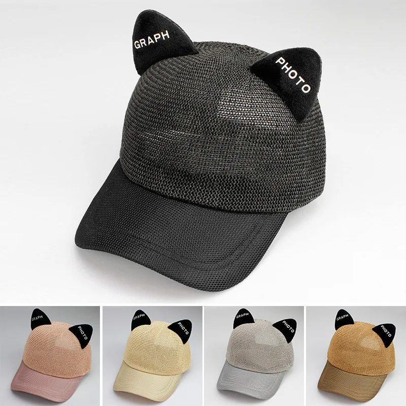 Кружева кошачьи уши Snapback Hat Для мужчин женщин фотография слова Бейсболки
